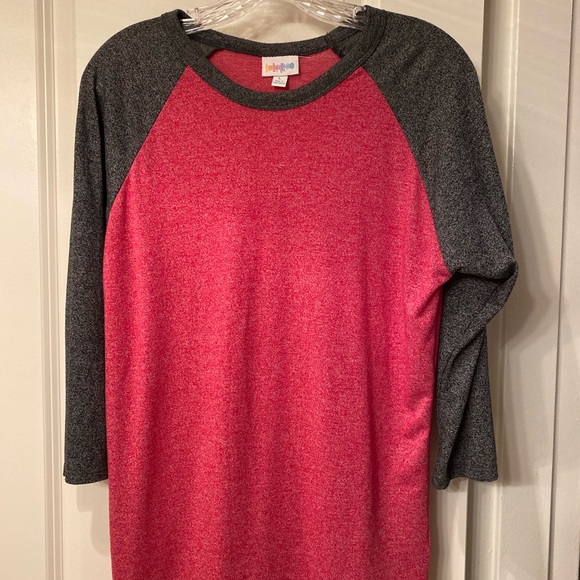 LuLaRoe Tops - Baseball Lularoe Randy Red Gray NWOT